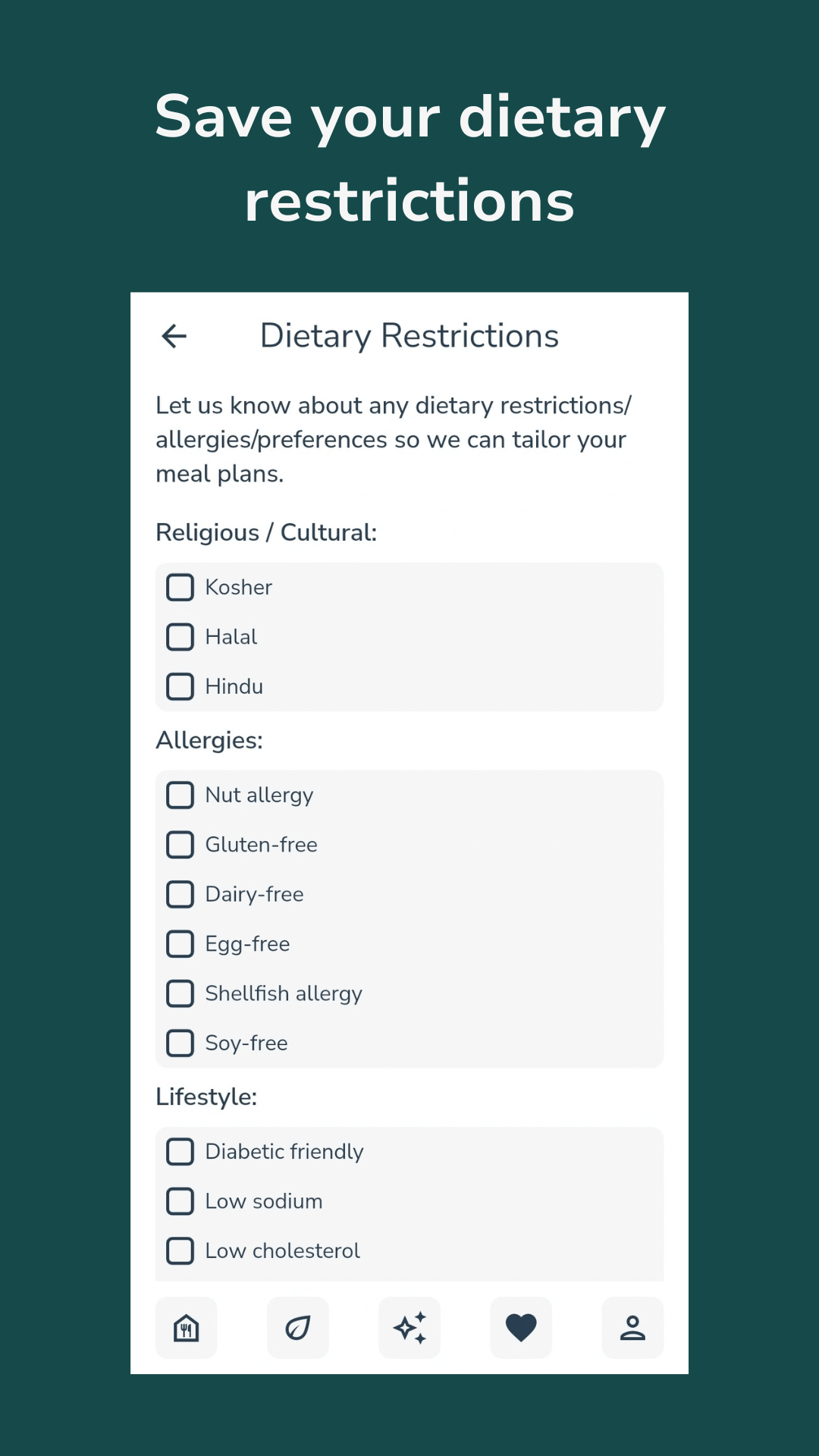 Dietary restrictions