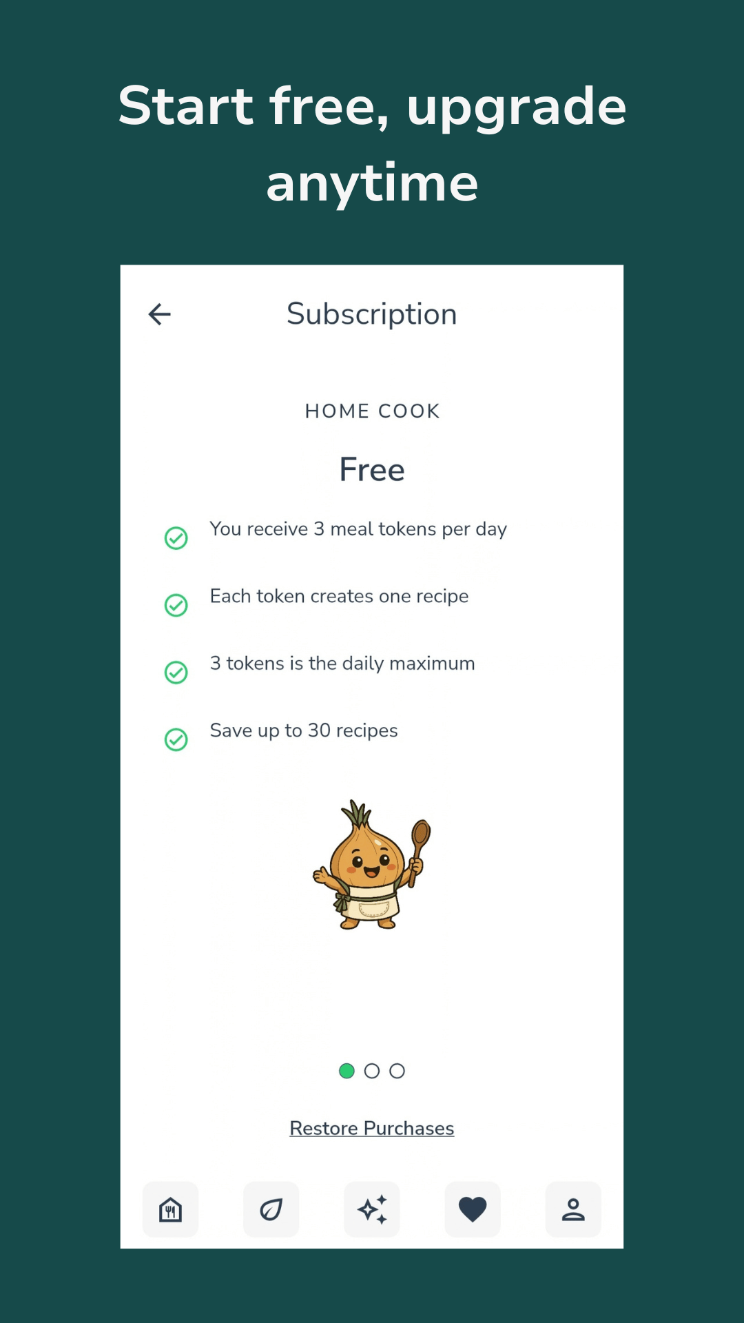 Subscription page